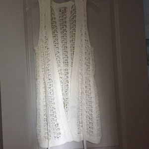 Banana Republic Crochet Sleeveless Cardigan